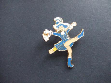 Carnaval danseres blauwe rok